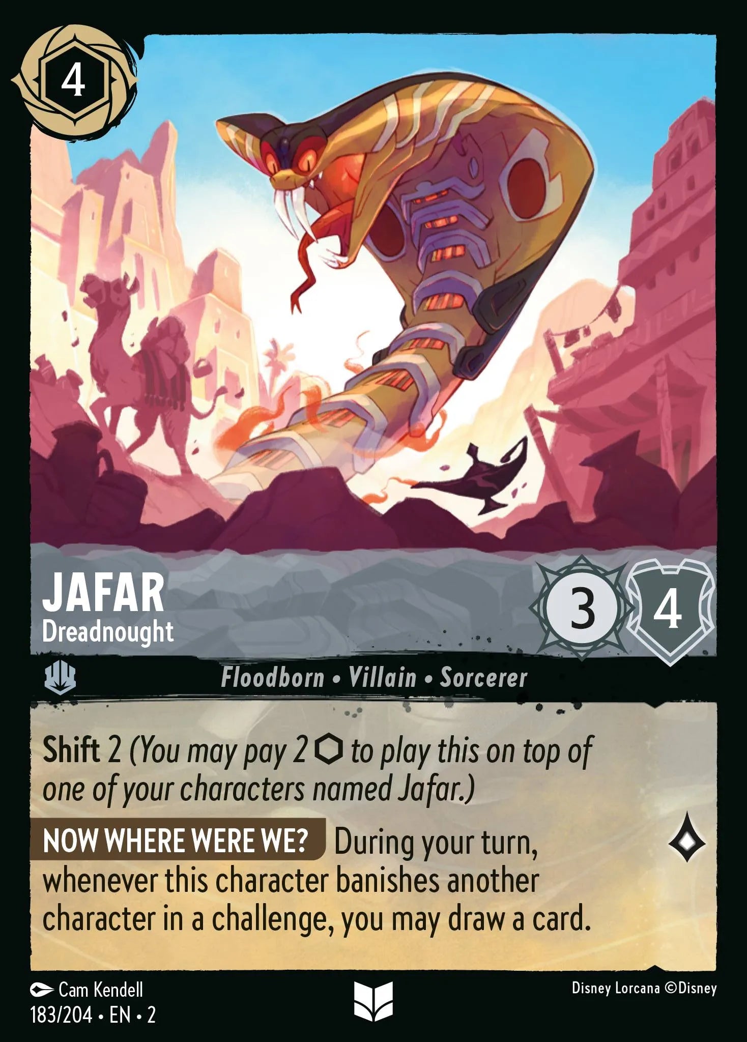 Jafar - Dreadnought | Rise of the Floodborn #183 (Near Mint Foil) | Disney Lorcana Single Australia (Near Mint)