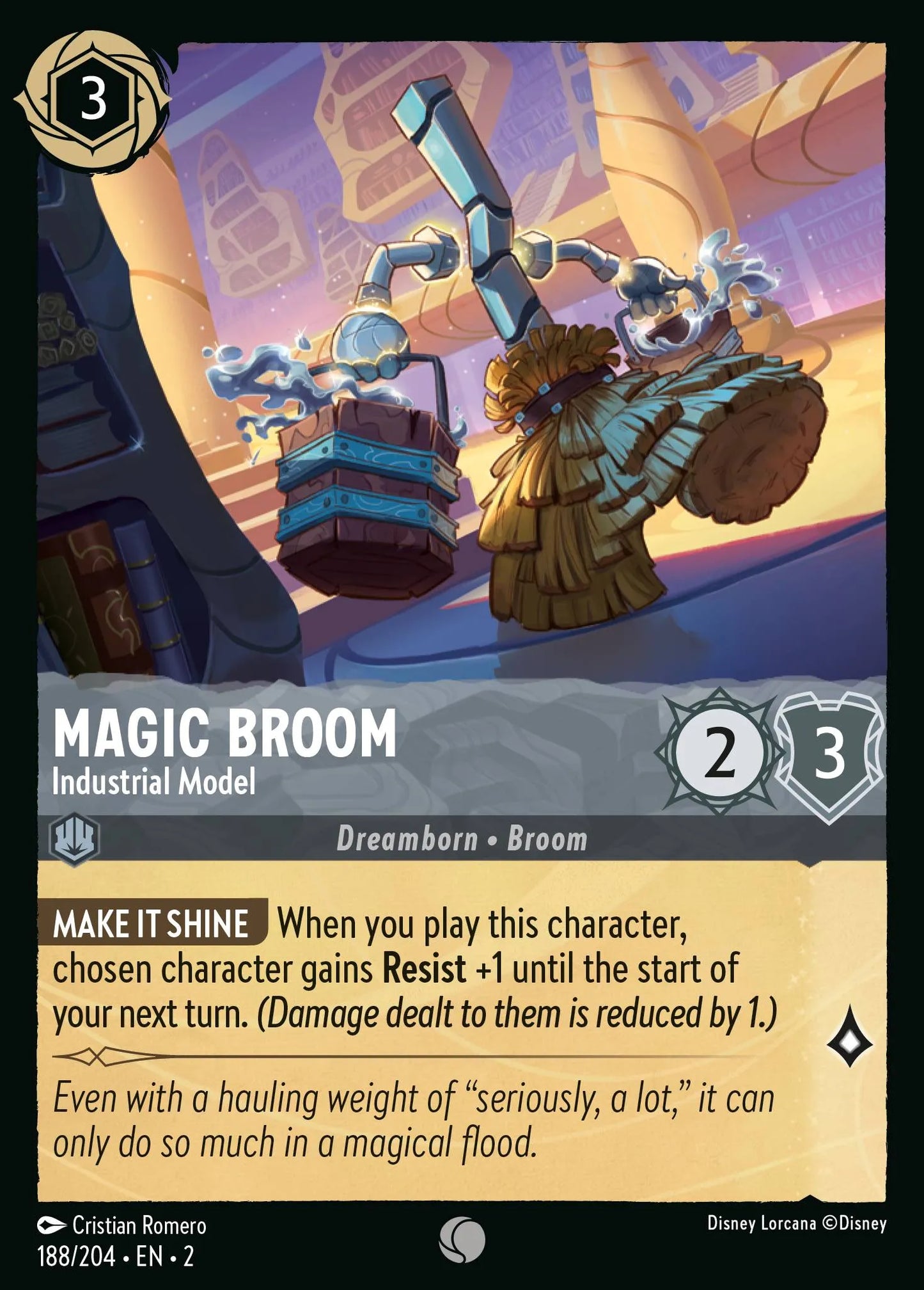 Magic Broom - Industrial Model | Rise of the Floodborn #188 (Near Mint) | Disney Lorcana Single Australia (Near Mint)