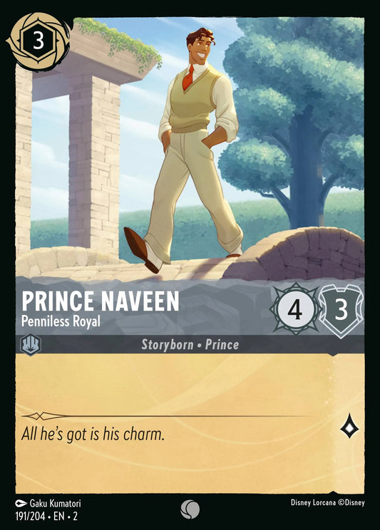 Prince Naveen - Penniless Royal | Rise of the Floodborn #191 (Near Mint) | Disney Lorcana Single Australia (Near Mint)