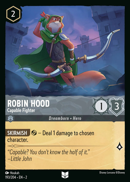 Robin Hood - Capable Fighter | Rise of the Floodborn #193 (Near Mint Foil) | Disney Lorcana Single Australia (Near Mint)