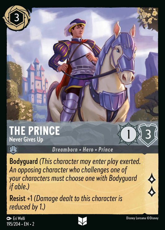 The Prince - Never Gives Up | Rise of the Floodborn #195 (Near Mint) | Disney Lorcana Single Australia (Near Mint)
