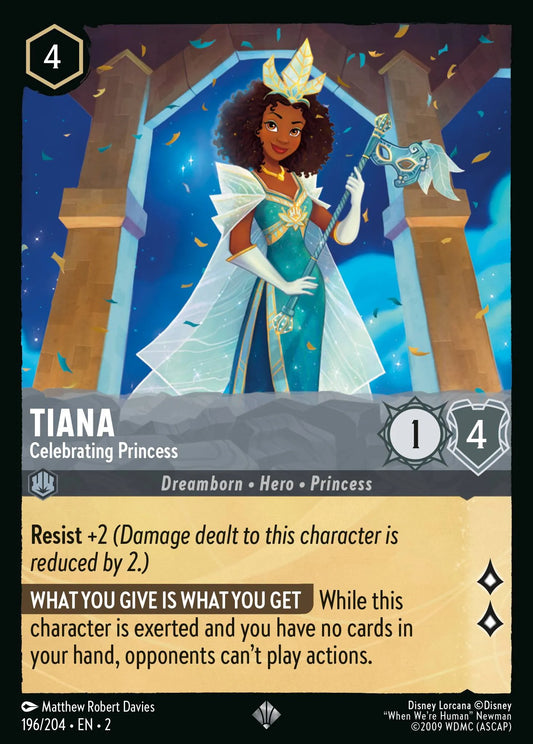 Tiana - Celebrating Princess | Rise of the Floodborn #196 (Near Mint Foil) | Disney Lorcana Single Australia (Near Mint)