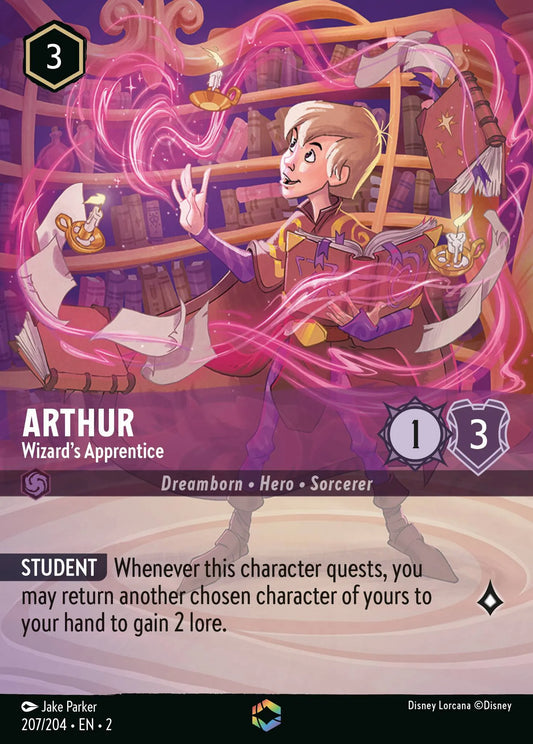 Arthur - Wizard's Apprentice | Rise of the Floodborn #207 (Near Mint) | Disney Lorcana Single Australia (Near Mint)