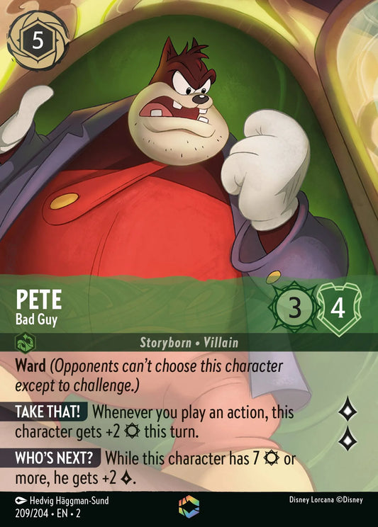 Pete - Bad Guy | Rise of the Floodborn #209 (Near Mint) | Disney Lorcana Single Australia (Near Mint)
