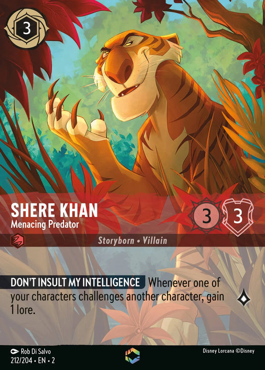 Shere Khan - Menacing Predator | Rise of the Floodborn #212 (Near Mint) | Disney Lorcana Single Australia (Near Mint)