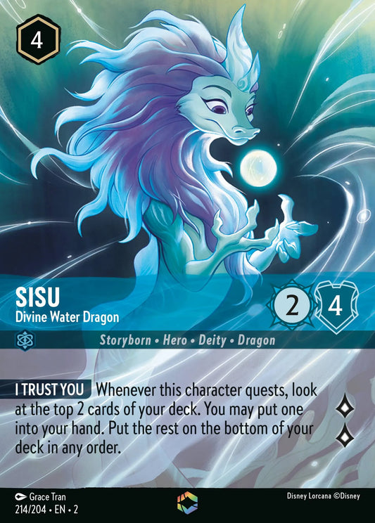 Sisu - Divine Water Dragon | Rise of the Floodborn #214 (Near Mint) | Disney Lorcana Single Australia (Near Mint)