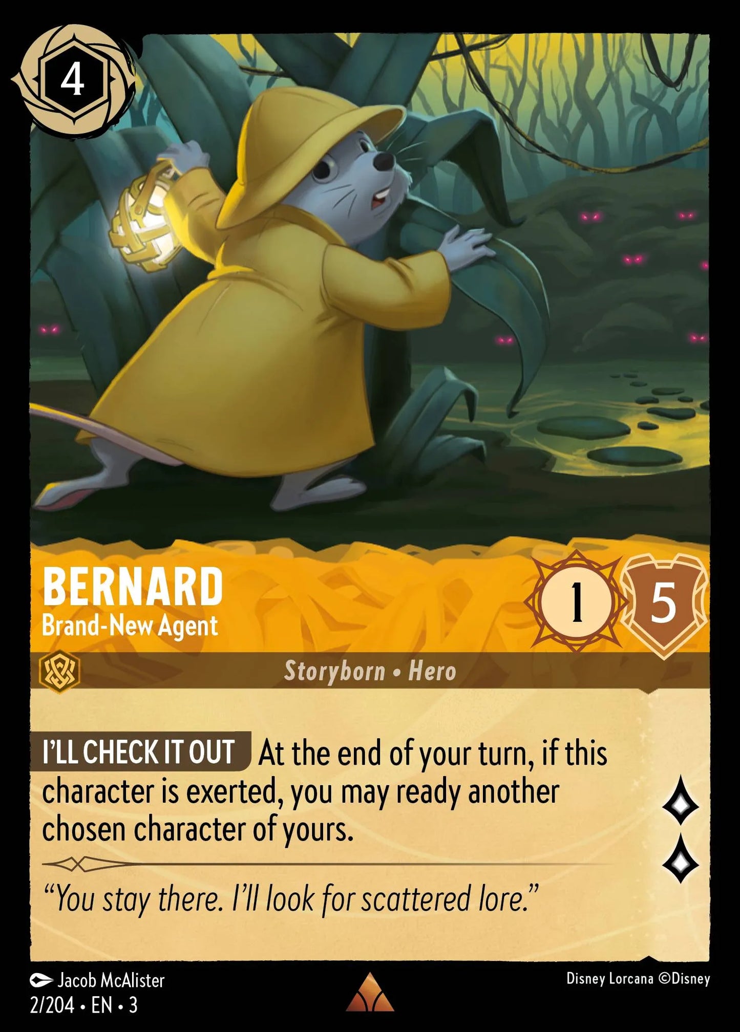 Bernard - Brand-New Agent | Into the Inklands #2 (Near Mint) | Disney Lorcana Single Australia (Near Mint)