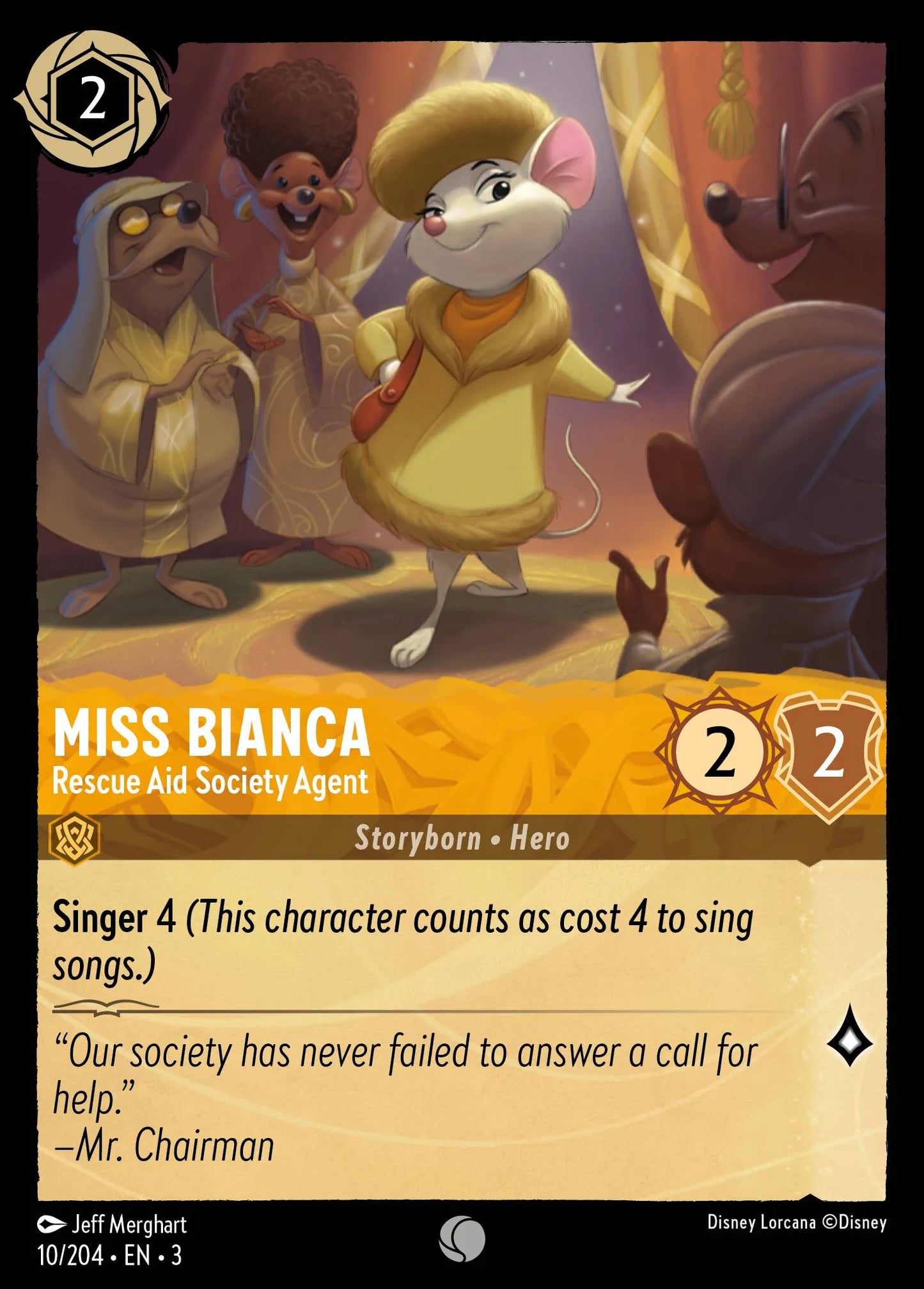 Miss Bianca - Rescue Aid Society Agent | Into the Inklands #10 (Near Mint) | Disney Lorcana Single Australia (Near Mint)