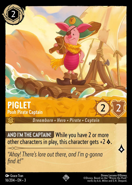 Piglet - Pooh Pirate Captain | Into the Inklands #16 (Near Mint) | Disney Lorcana Single Australia (Near Mint)