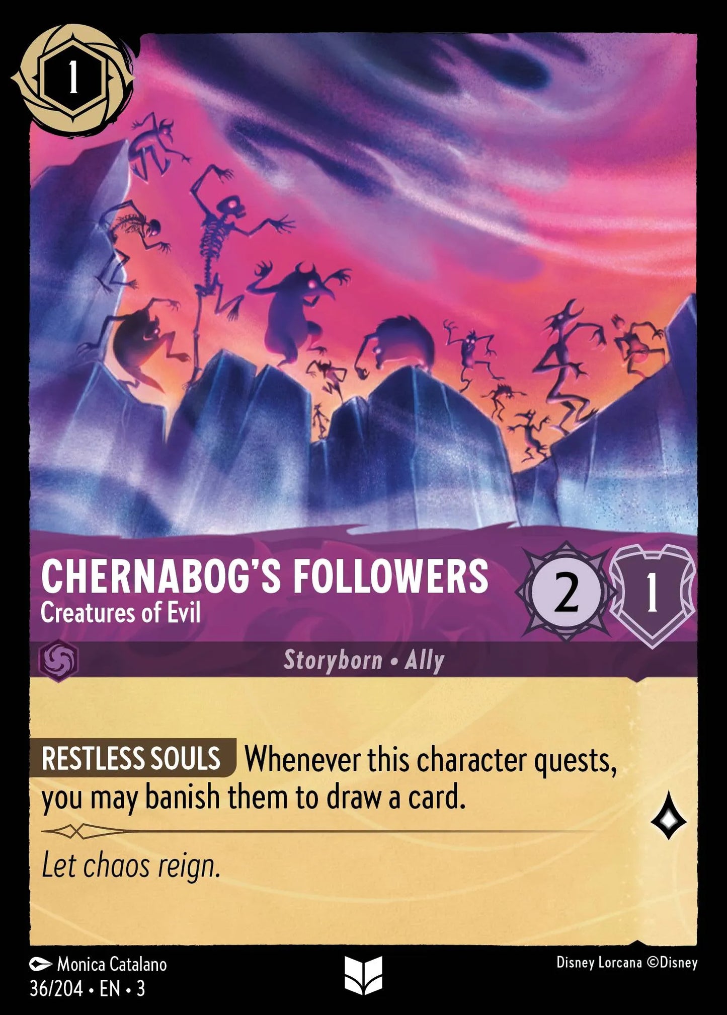Chernabog's Followers - Creatures of Evil | Into the Inklands #36 (Near Mint) | Disney Lorcana Single Australia (Near Mint)
