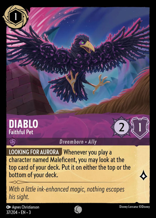 Diablo - Faithful Pet | Into the Inklands #37 (Near Mint) | Disney Lorcana Single Australia (Near Mint)