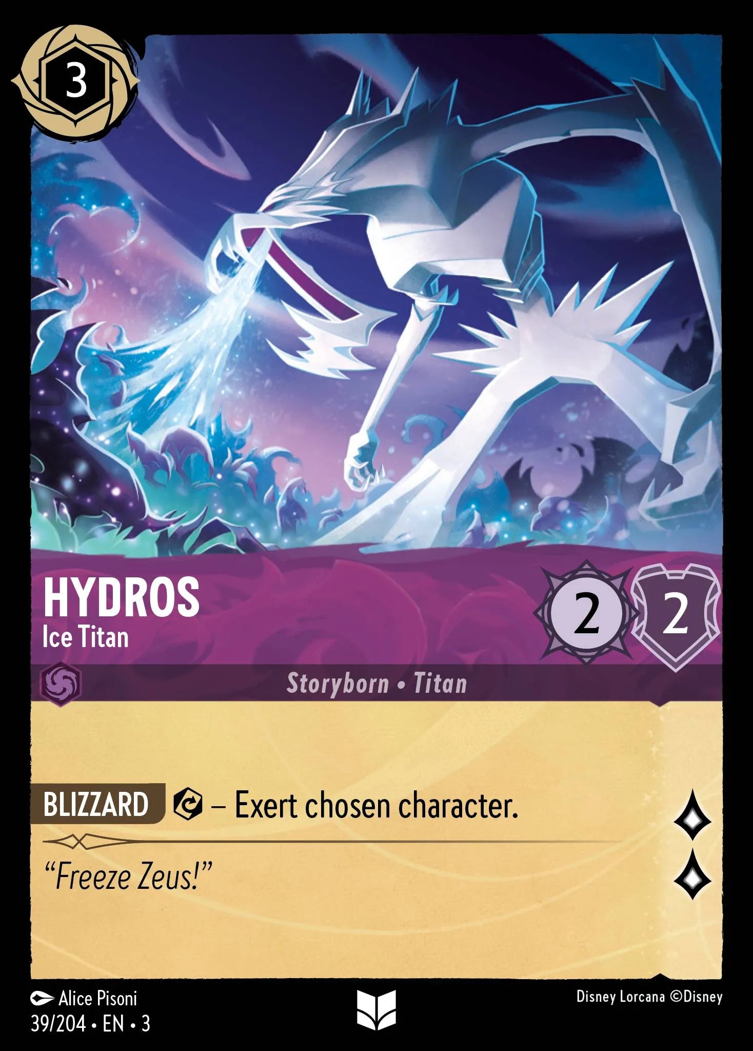 Hydros - Ice Titan | Into the Inklands #39 (Near Mint) | Disney Lorcana Single Australia (Near Mint)