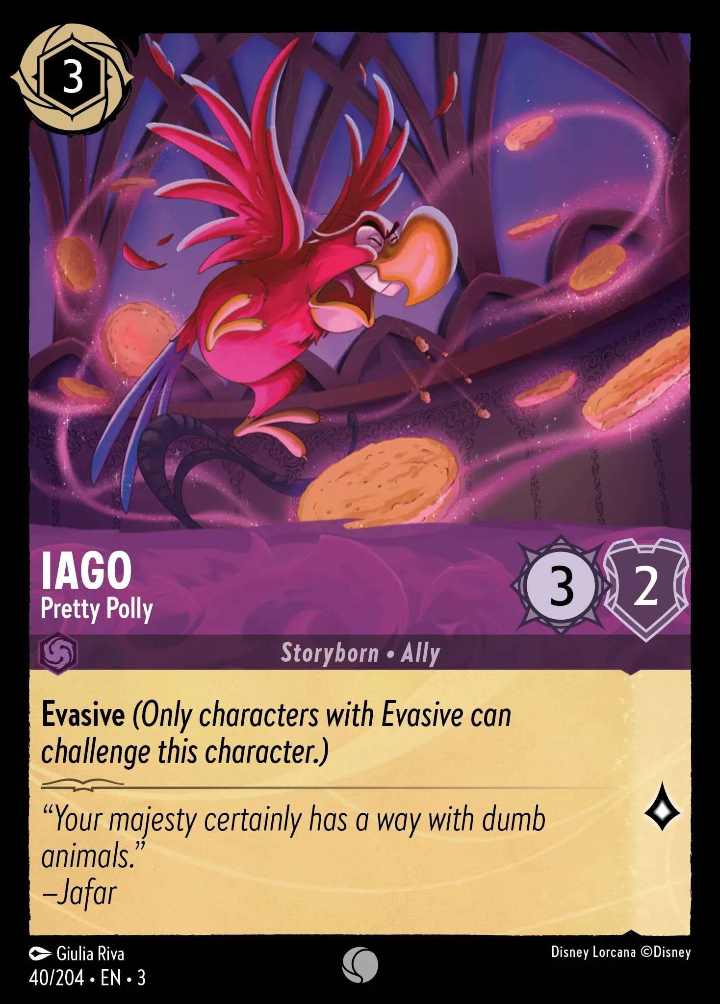 Iago - Pretty Polly | Into the Inklands #40 (Near Mint) | Disney Lorcana Single Australia (Near Mint)
