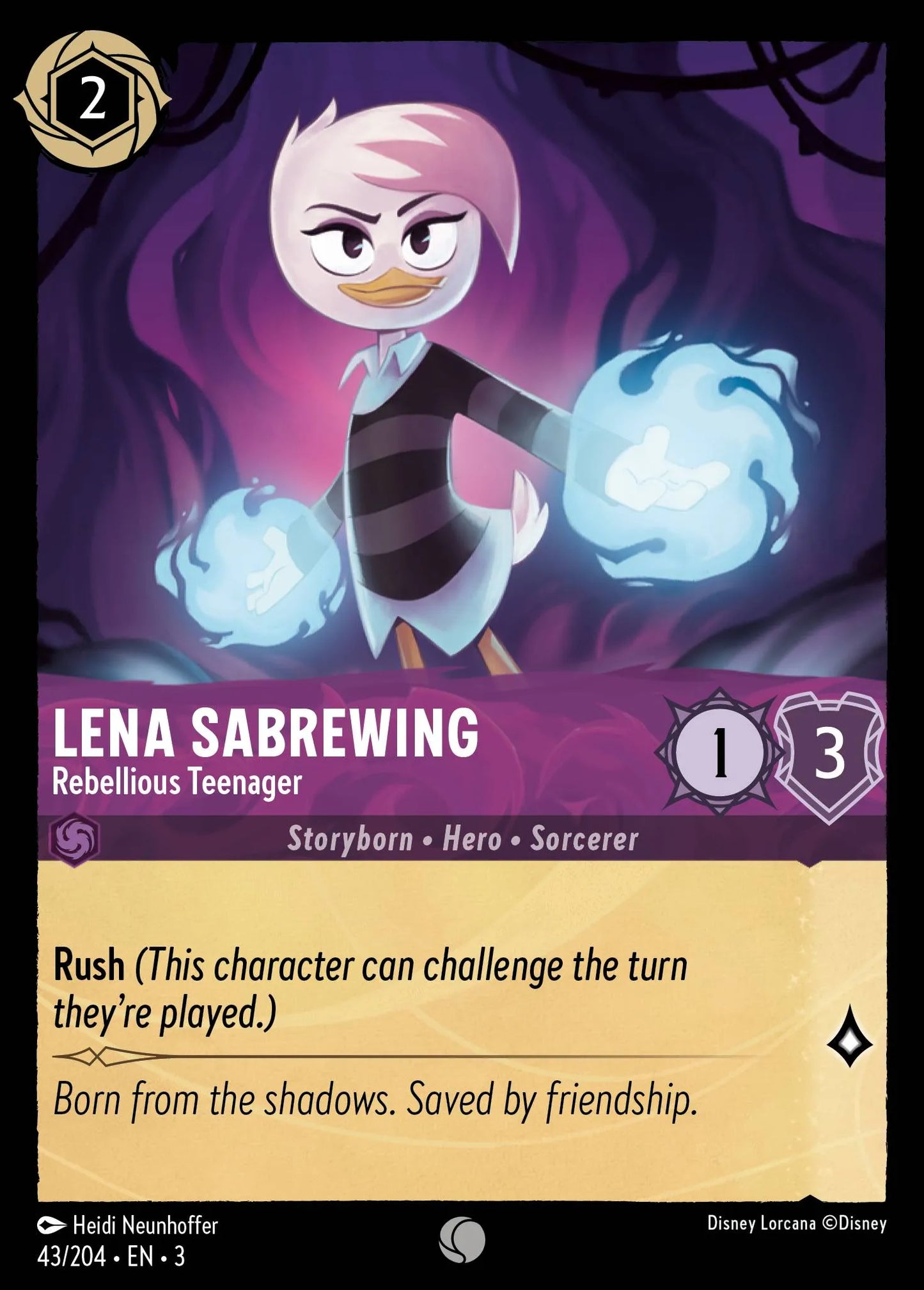 Lena Sabrewing - Rebellious Teenager | Into the Inklands #43 (Near Mint Foil) | Disney Lorcana Single Australia (Near Mint)