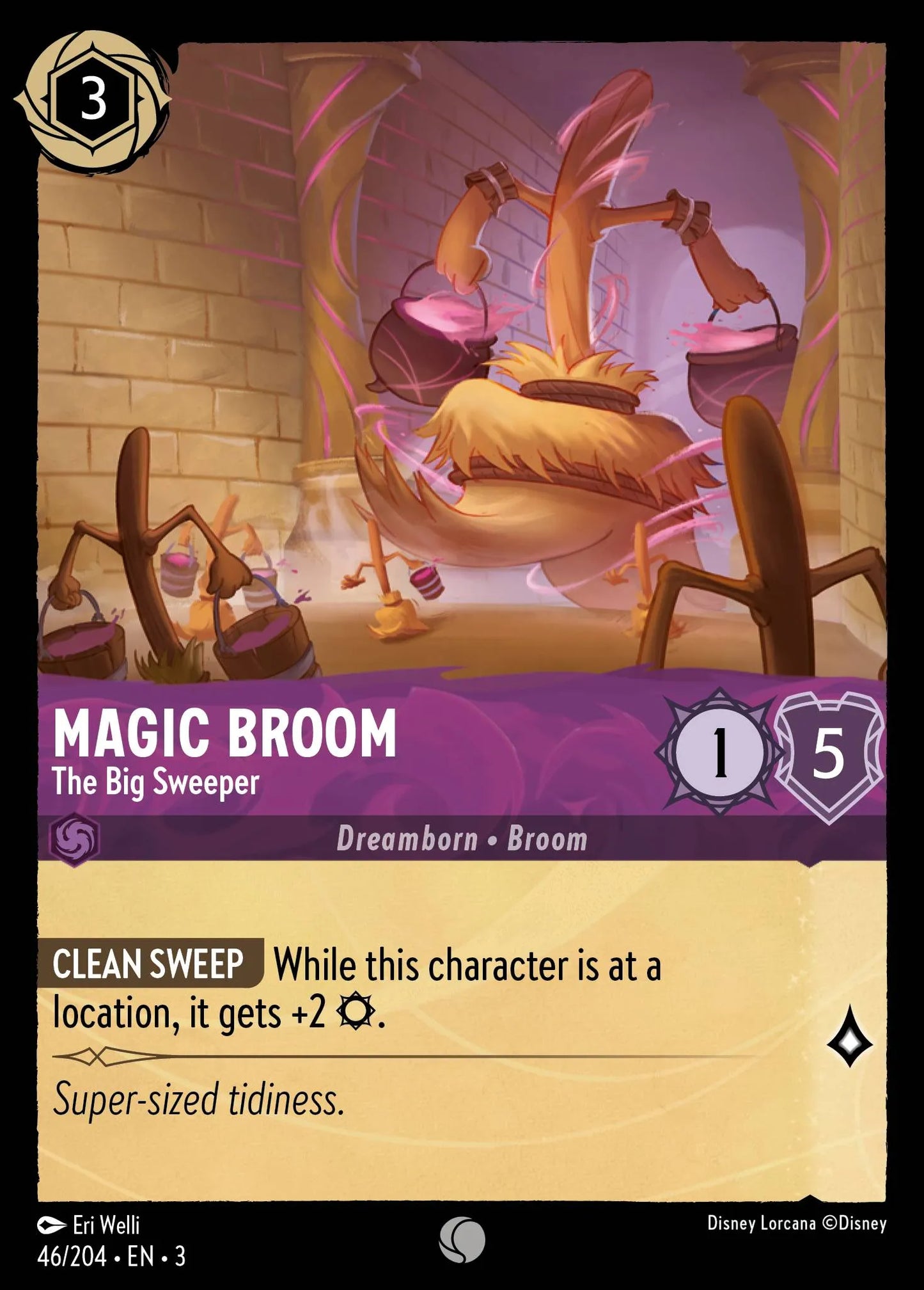 Magic Broom - The Big Sweeper | Into the Inklands #46 (Near Mint) | Disney Lorcana Single Australia (Near Mint)