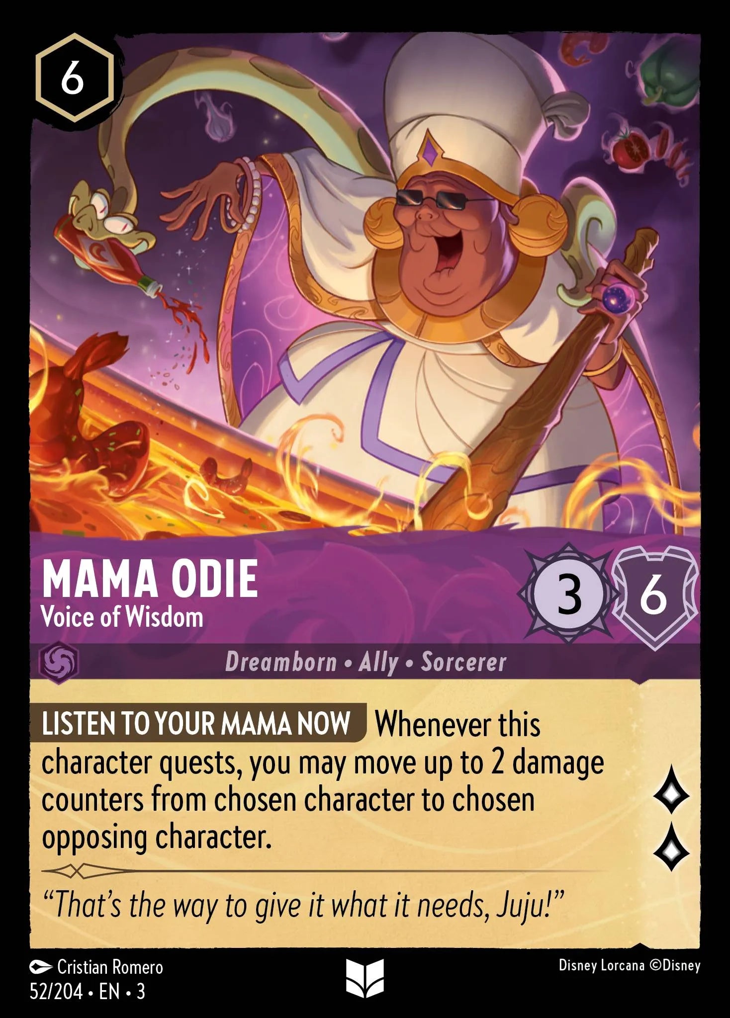 Mama Odie - Voice of Wisdom | Into the Inklands #52 (Near Mint) | Disney Lorcana Single Australia (Near Mint)