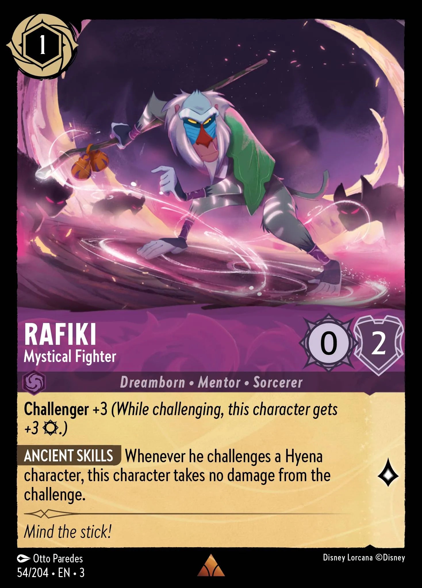 Rafiki - Mystical Fighter | Into the Inklands #54 (Near Mint) | Disney Lorcana Single Australia (Near Mint)