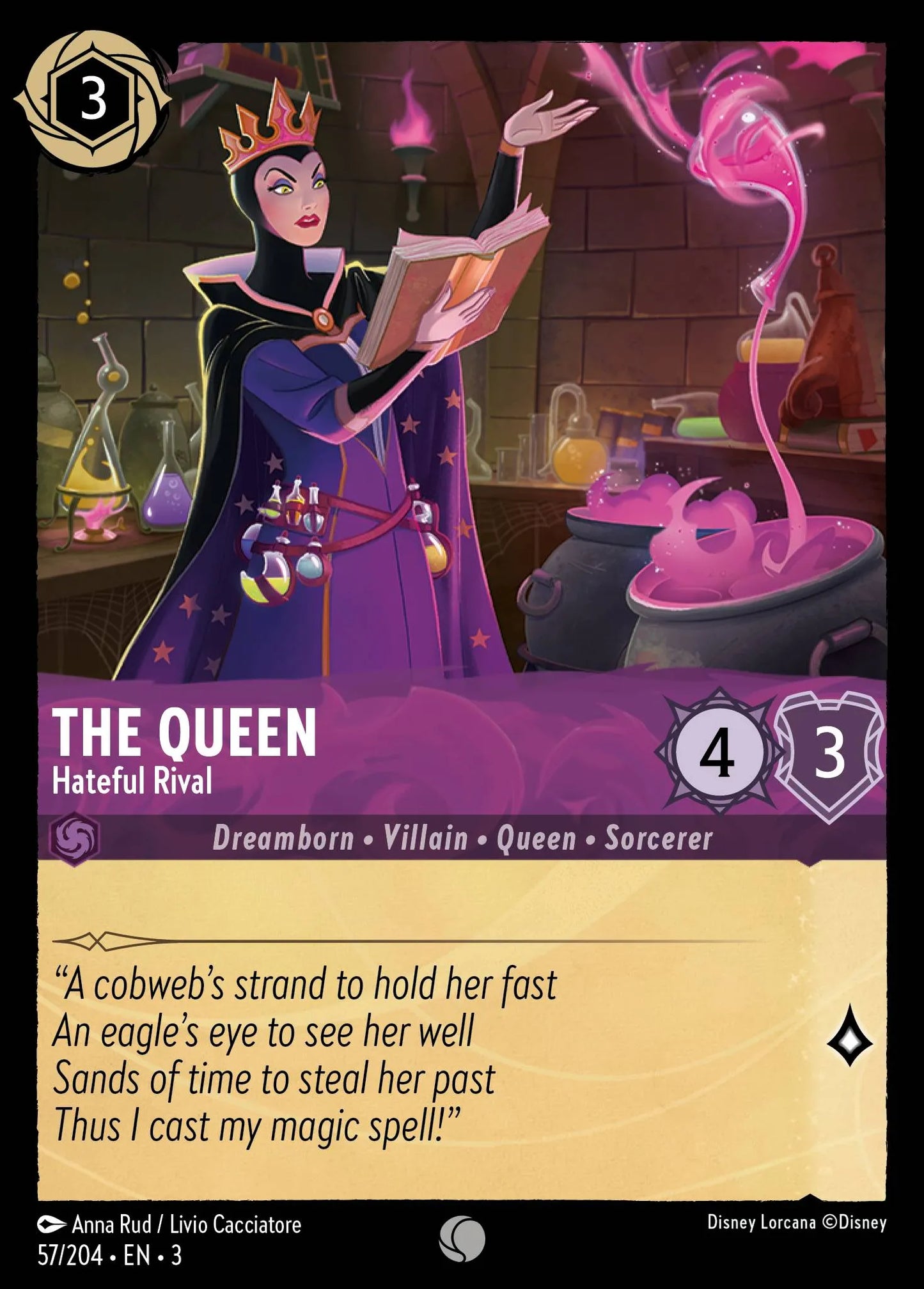 The Queen - Hateful Rival | Into the Inklands #57 (Near Mint Foil) | Disney Lorcana Single Australia (Near Mint)