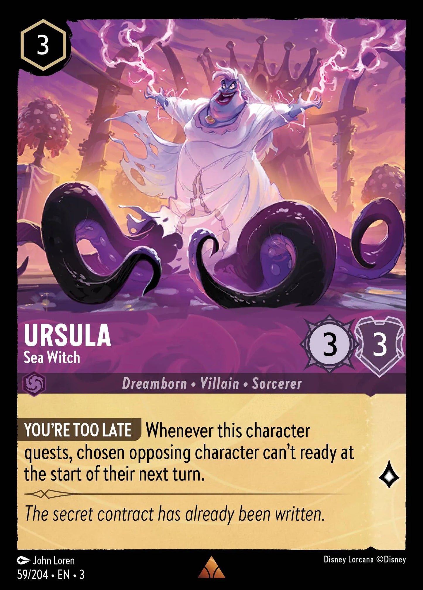 Ursula - Sea Witch | Into the Inklands #59 (Near Mint Foil) | Disney Lorcana Single Australia (Near Mint)