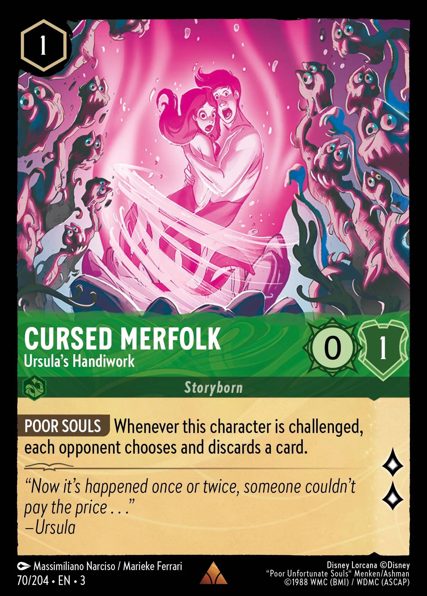 Cursed Merfolk - Ursula's Handiwork | Into the Inklands #70 (Near Mint Foil) | Disney Lorcana Single Australia (Near Mint)