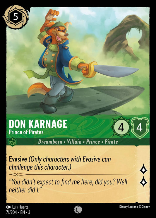 Don Karnage - Prince of Pirates | Into the Inklands #71 (Near Mint) | Disney Lorcana Single Australia (Near Mint)
