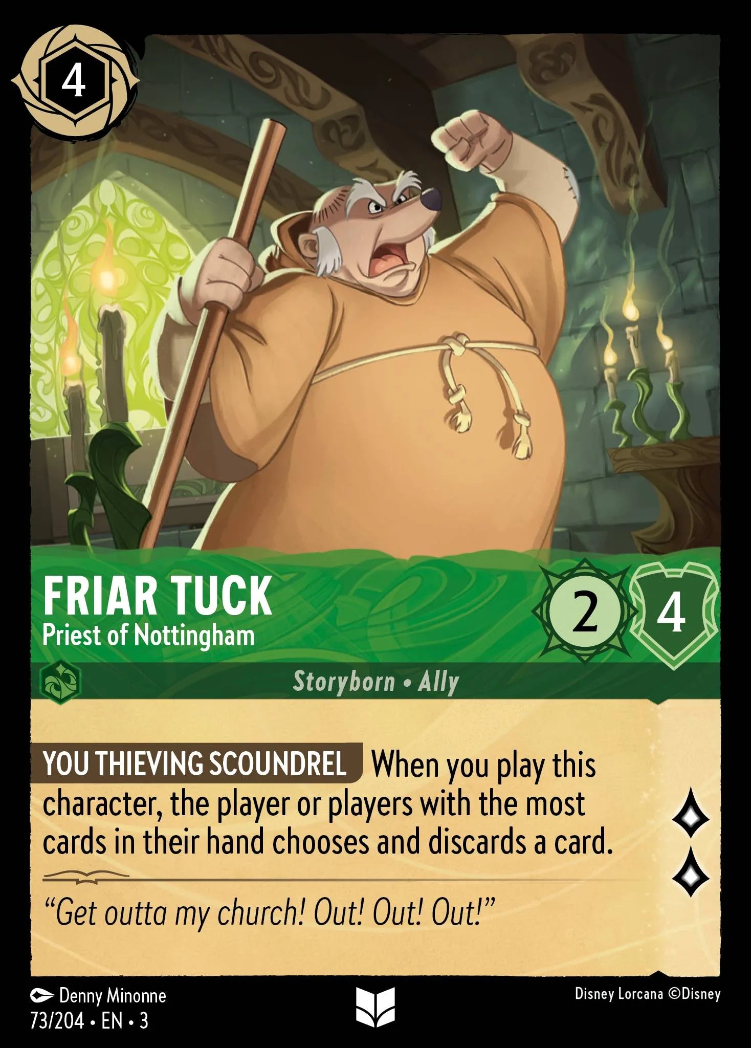 Friar Tuck - Priest of Nottingham | Into the Inklands #73 (Near Mint) | Disney Lorcana Single Australia (Near Mint)