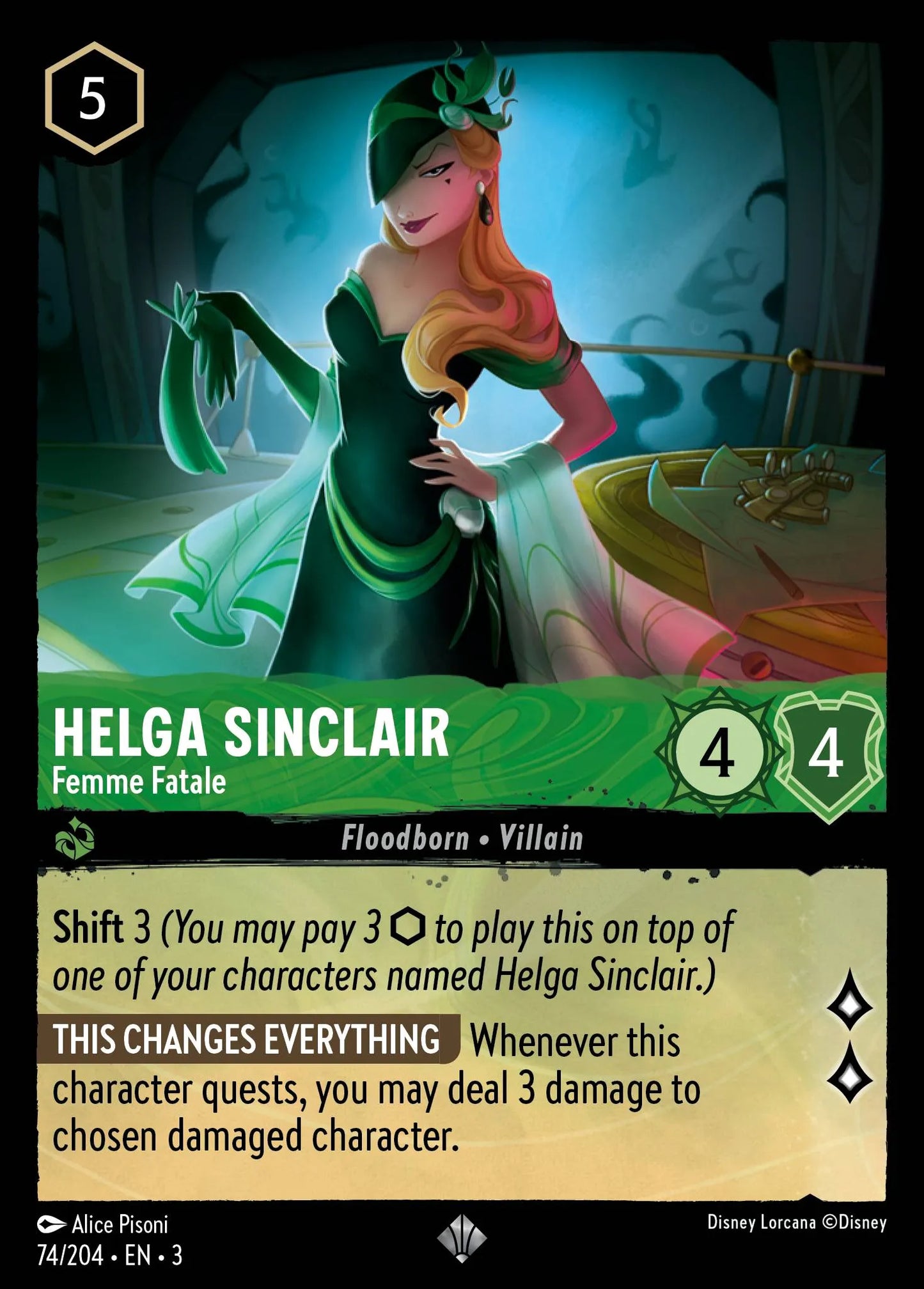 Helga Sinclair - Femme Fatale | Into the Inklands #74 (Near Mint Foil) | Disney Lorcana Single Australia (Near Mint)