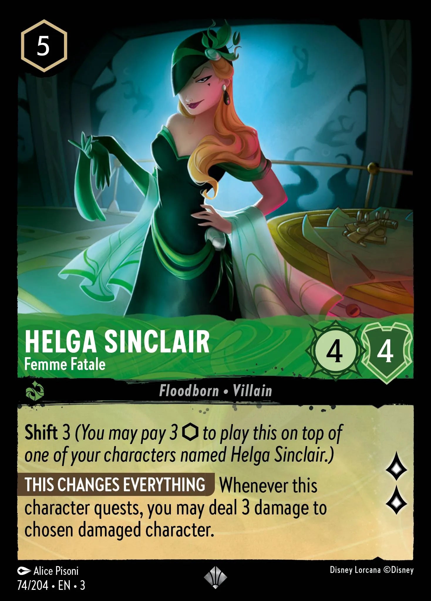 Helga Sinclair - Femme Fatale | Into the Inklands #74 (Near Mint Foil) | Disney Lorcana Single Australia (Near Mint)