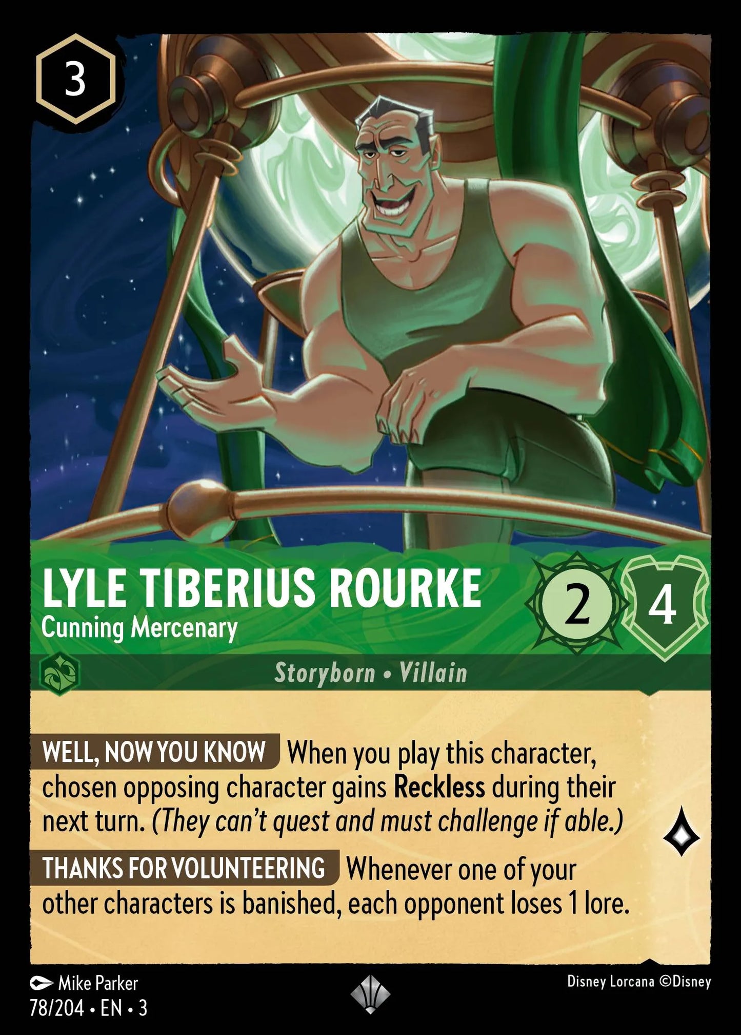 Lyle Tiberius Rourke - Cunning Mercenary | Into the Inklands #78 (Near Mint Foil) | Disney Lorcana Single Australia (Near Mint)