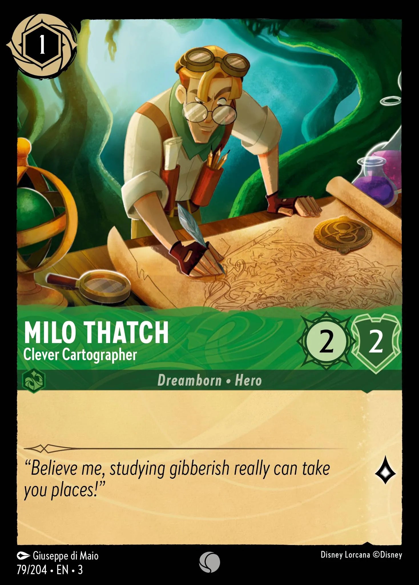 Milo Thatch - Clever Cartographer | Into the Inklands #79 (Near Mint) | Disney Lorcana Single Australia (Near Mint)