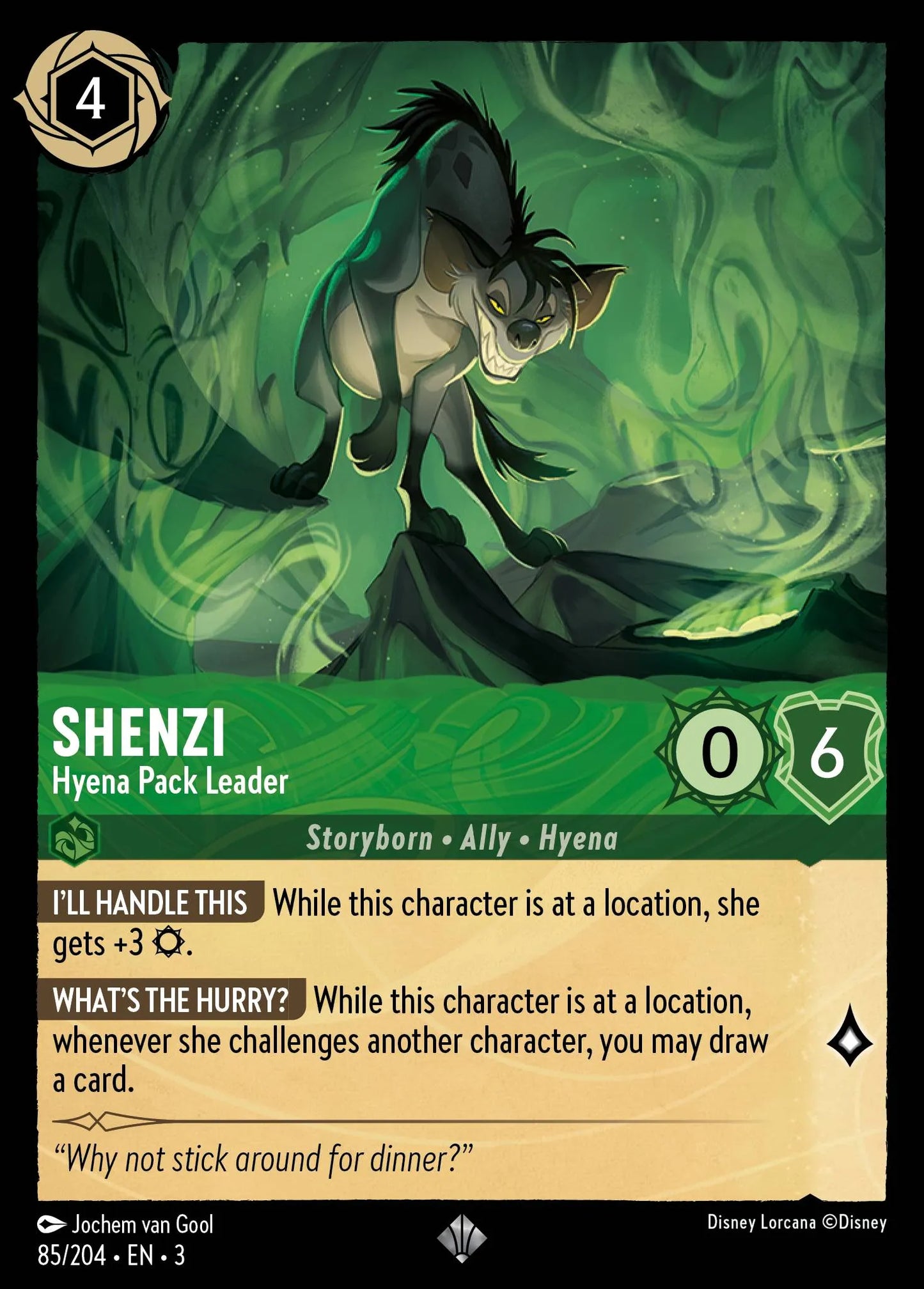 Shenzi - Hyena Pack Leader | Into the Inklands #85 (Near Mint Foil) | Disney Lorcana Single Australia (Near Mint)