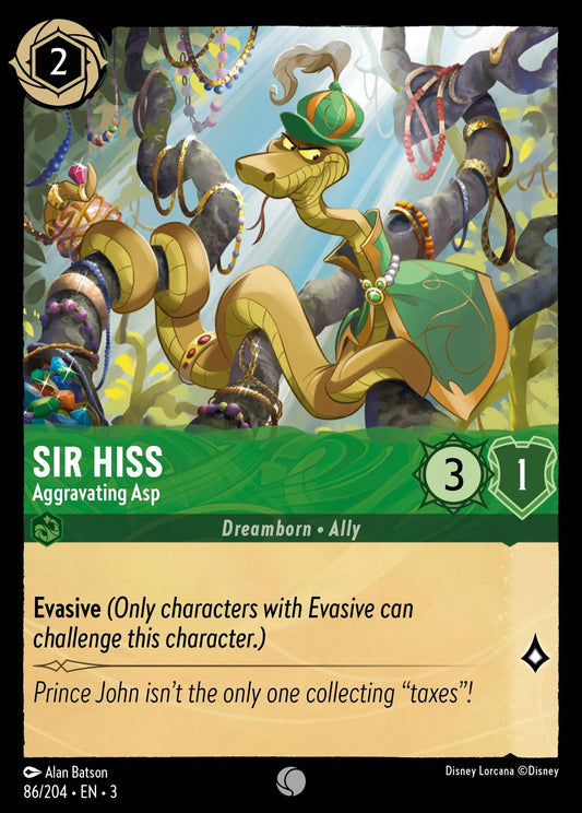 Sir Hiss - Aggravating Asp | Into the Inklands #86 (Near Mint) | Disney Lorcana Single Australia (Near Mint)
