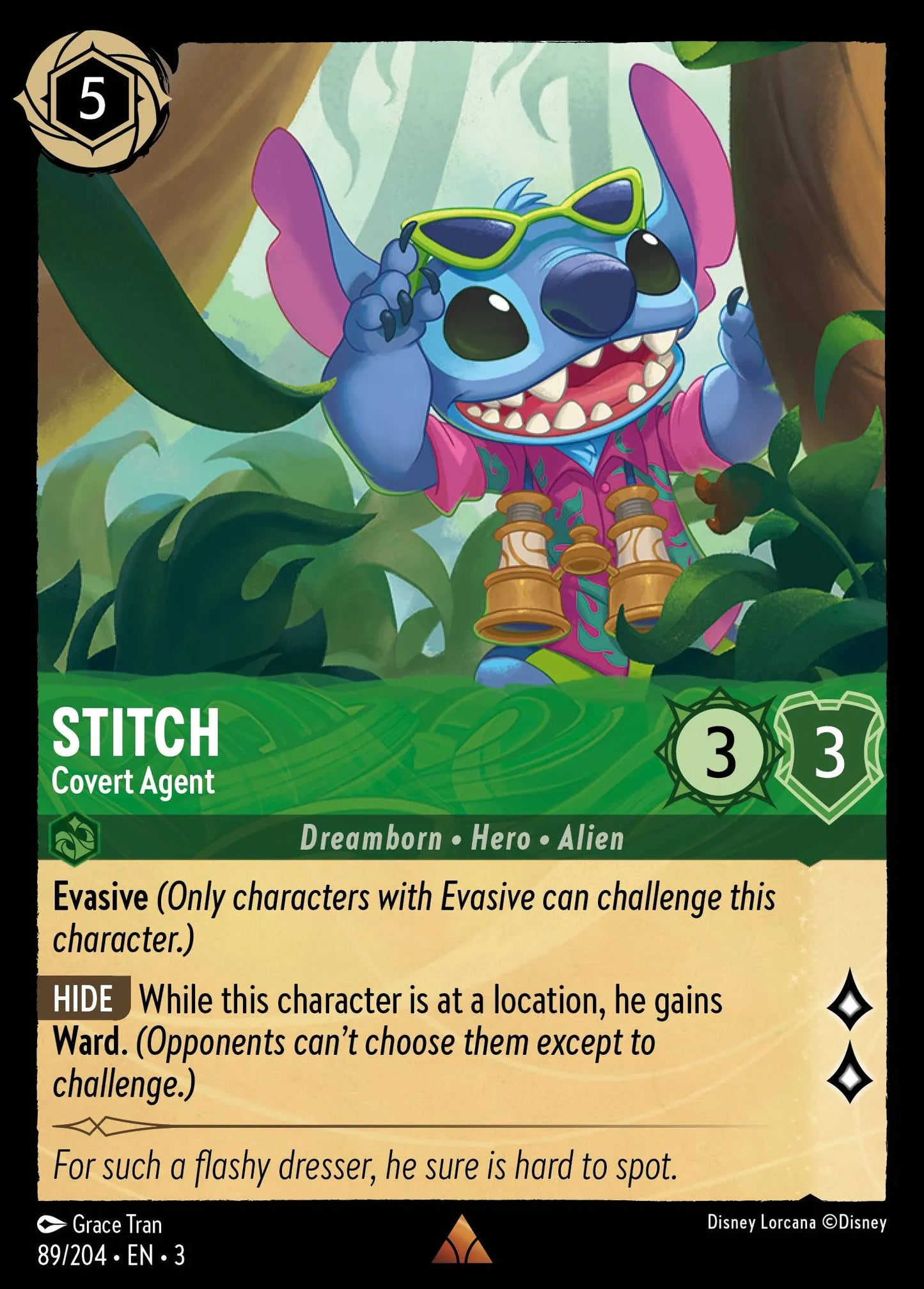 Stitch - Covert Agent | Into the Inklands #89 (Near Mint) | Disney Lorcana Single Australia (Near Mint)