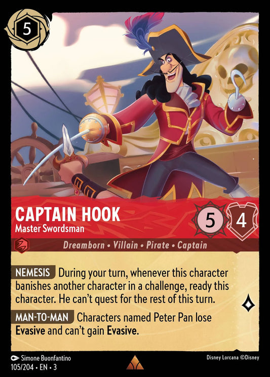 Captain Hook - Master Swordsman | Into the Inklands #105 (Near Mint Foil) | Disney Lorcana Single Australia (Near Mint)