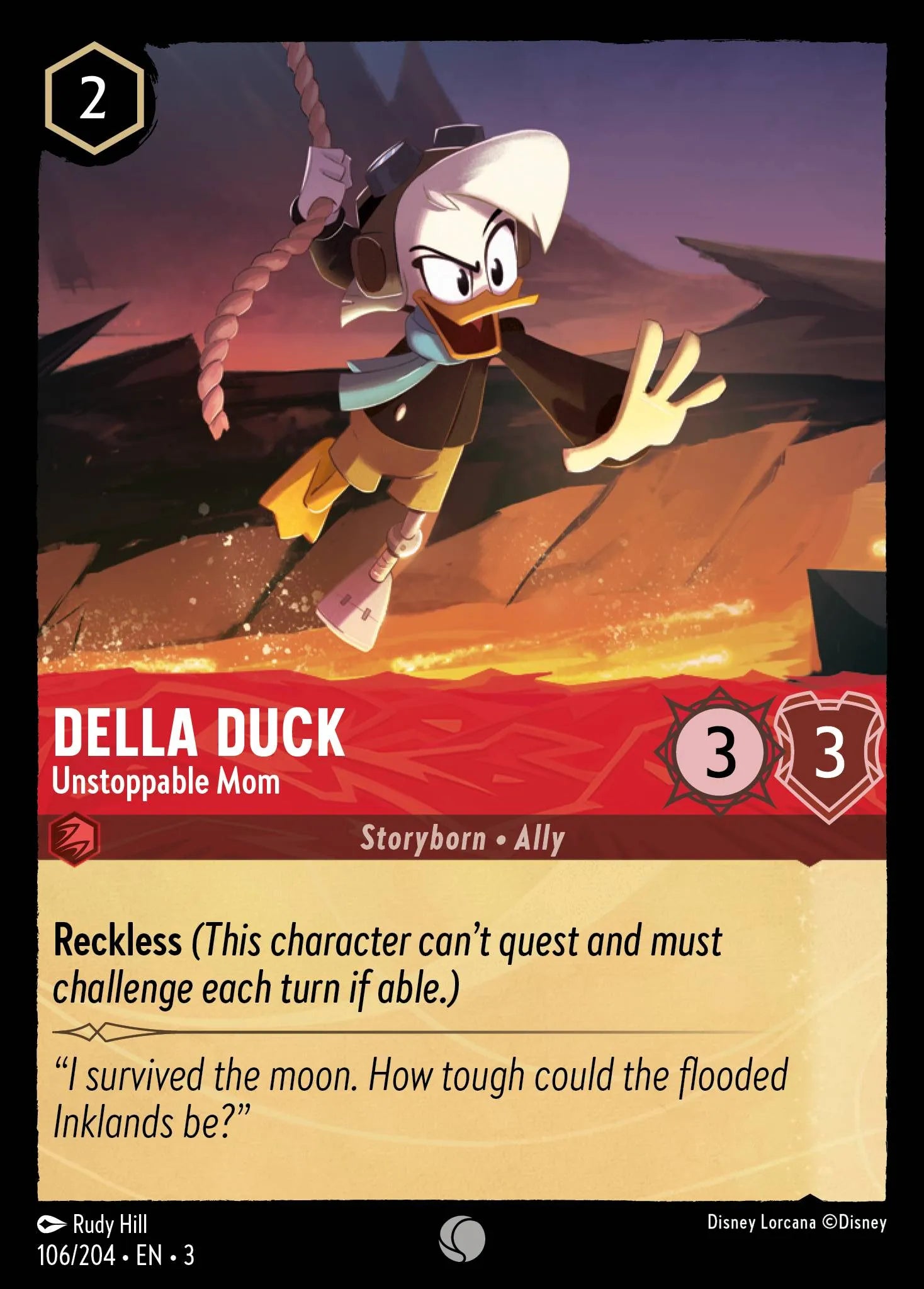 Della Duck - Unstoppable Mom | Into the Inklands #106 (Near Mint) | Disney Lorcana Single Australia (Near Mint)