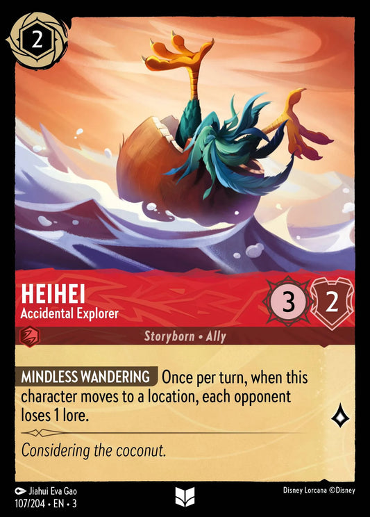 HeiHei - Accidental Explorer | Into the Inklands #107 (Near Mint Foil) | Disney Lorcana Single Australia (Near Mint)