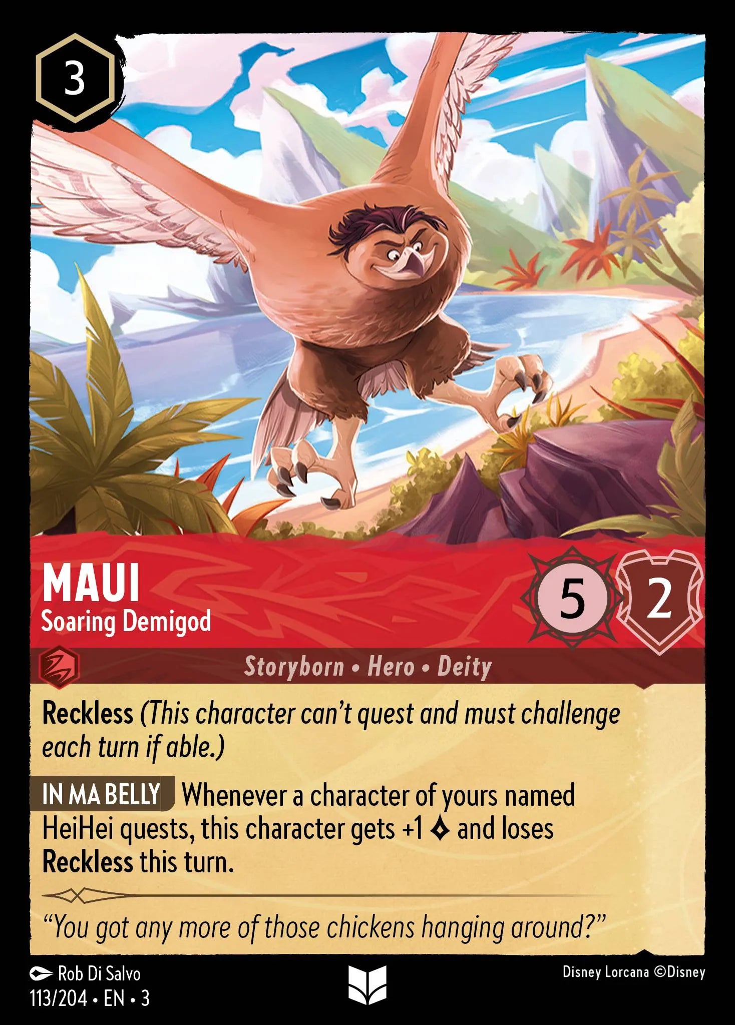 Maui - Soaring Demigod | Into the Inklands #113 (Near Mint Foil) | Disney Lorcana Single Australia (Near Mint)