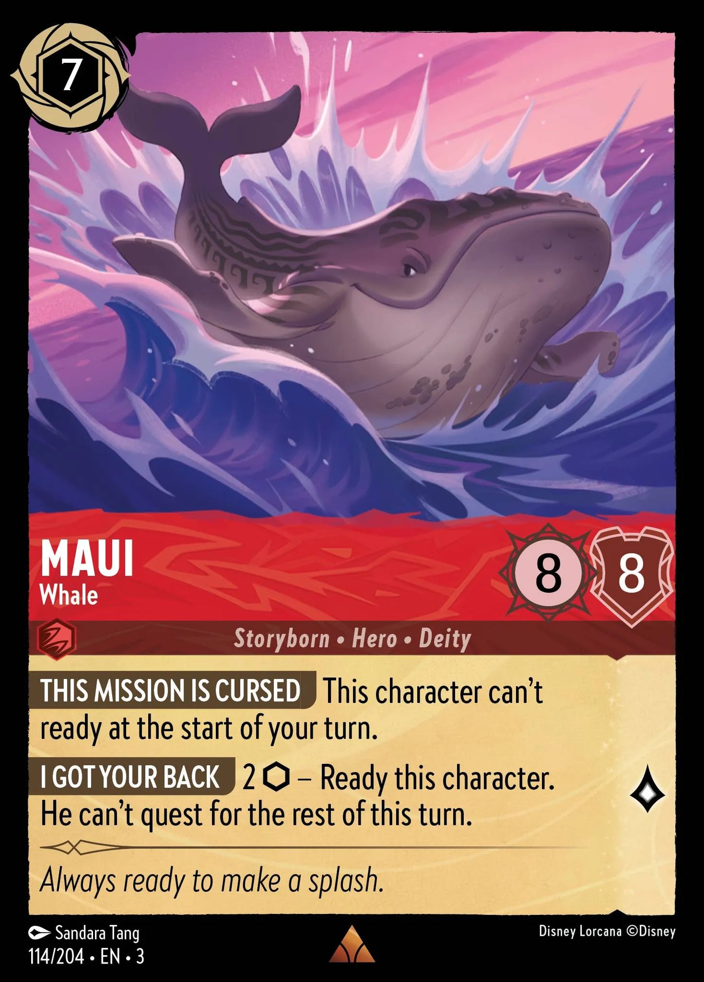 Maui - Whale | Into the Inklands #114 (Near Mint Foil) | Disney Lorcana Single Australia (Near Mint)