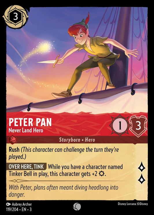 Peter Pan - Never Land Hero | Into the Inklands #119 (Near Mint Foil) | Disney Lorcana Single Australia (Near Mint)