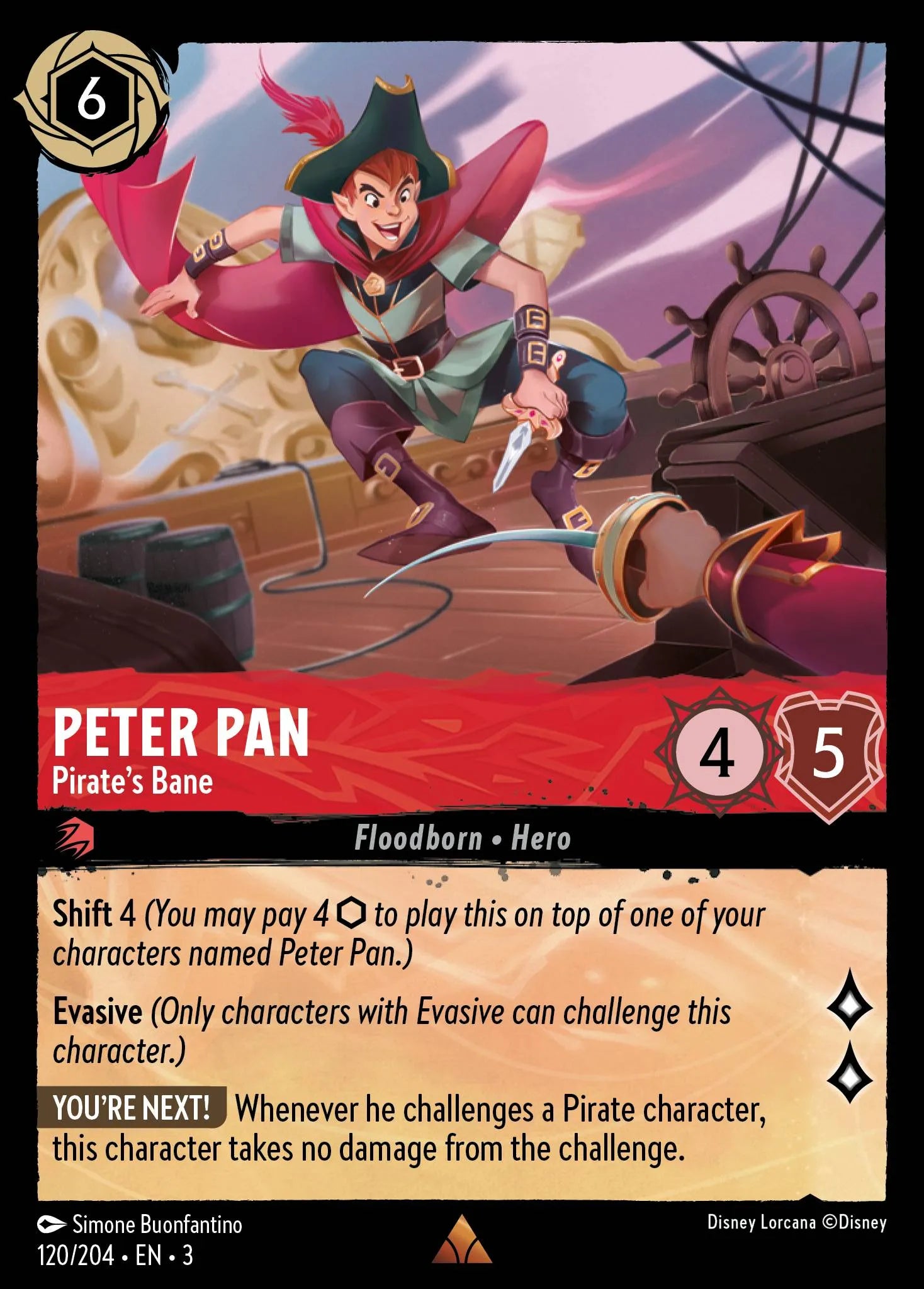 Peter Pan - Pirate's Bane | Into the Inklands #120 (Near Mint Foil) | Disney Lorcana Single Australia (Near Mint)