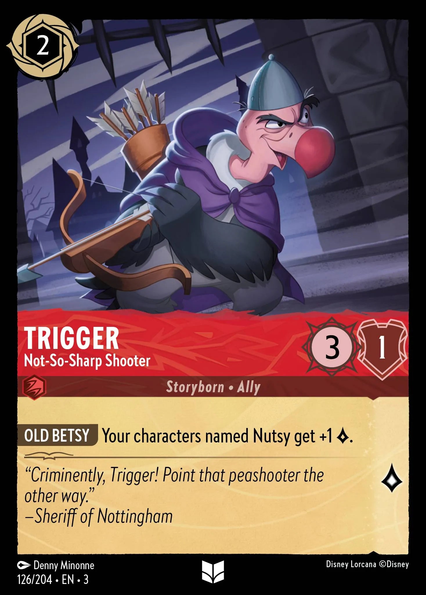 Trigger - Not-So-Sharp Shooter | Into the Inklands #126 (Near Mint Foil) | Disney Lorcana Single Australia (Near Mint)