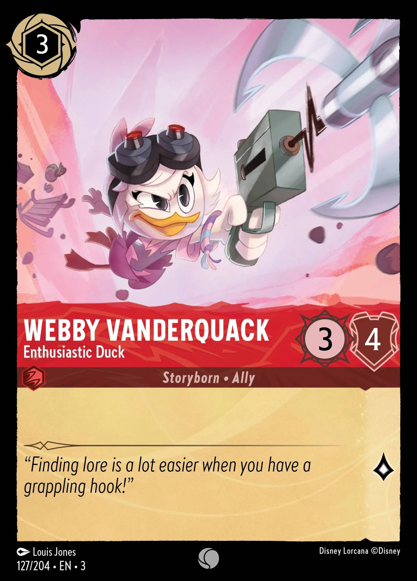 Webby Vanderquack - Enthusiastic Duck | Into the Inklands #127 (Near Mint) | Disney Lorcana Single Australia (Near Mint)