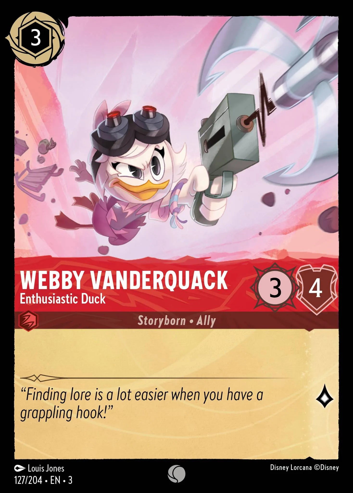 Webby Vanderquack - Enthusiastic Duck | Into the Inklands #127 (Near Mint Foil) | Disney Lorcana Single Australia (Near Mint)