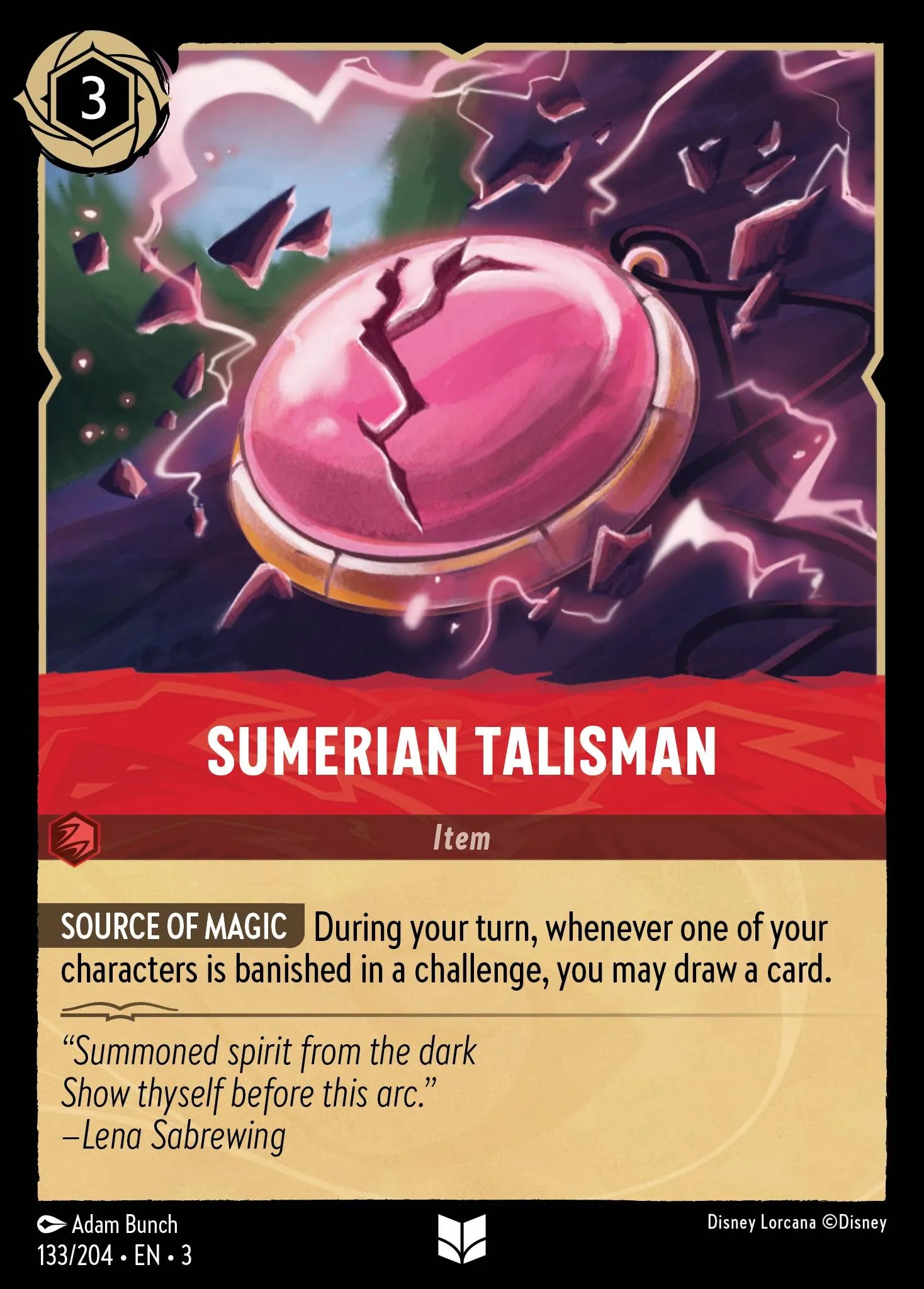 Sumerian Talisman | Into the Inklands #133 (Near Mint) | Disney Lorcana Single Australia (Near Mint)
