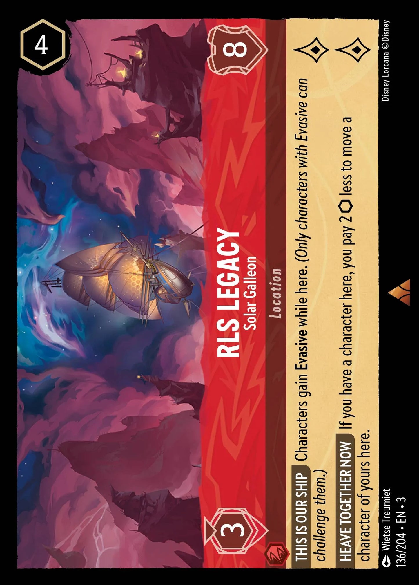 RLS Legacy - Solar Galleon | Into the Inklands #136 (Near Mint Foil) | Disney Lorcana Single Australia (Near Mint)