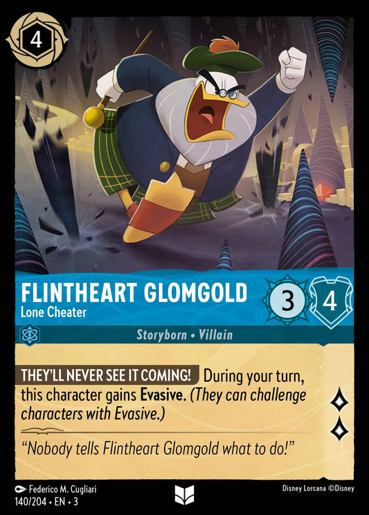Flintheart Glomgold - Lone Cheater | Into the Inklands #140 (Near Mint Foil) | Disney Lorcana Single Australia (Near Mint)