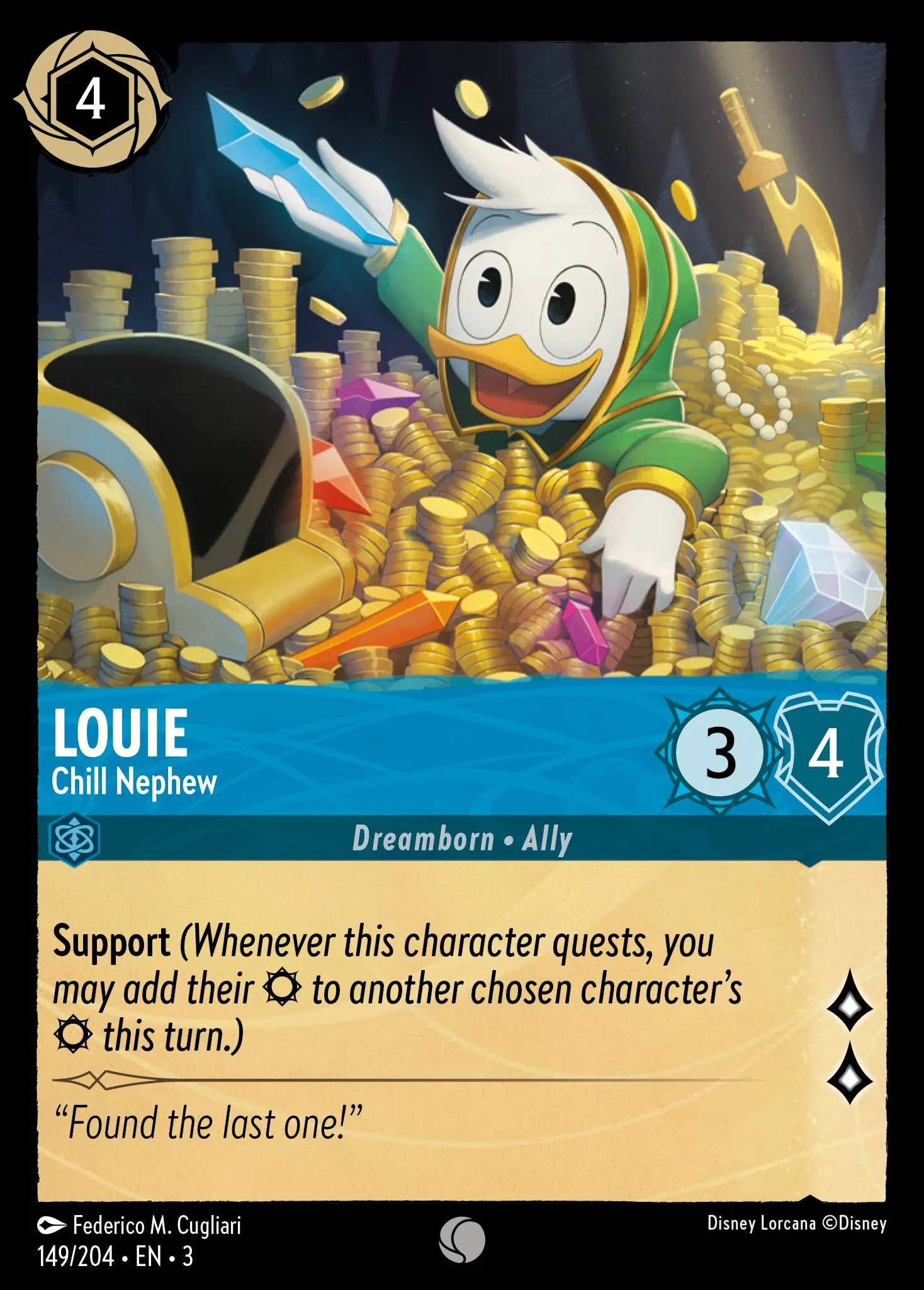 Louie - Chill Nephew | Into the Inklands #149 (Near Mint Foil) | Disney Lorcana Single Australia (Near Mint)