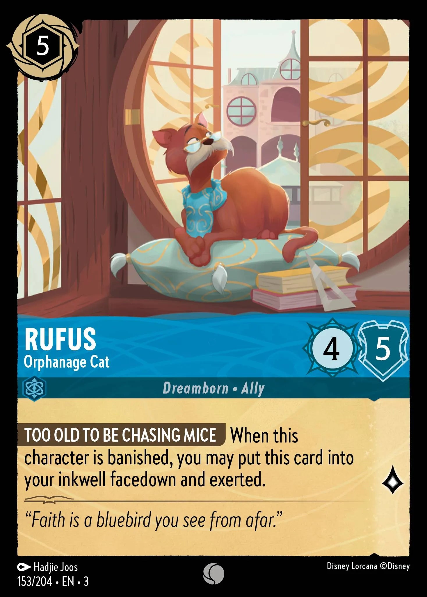 Rufus - Orphanage Cat | Into the Inklands #153 (Near Mint) | Disney Lorcana Single Australia (Near Mint)
