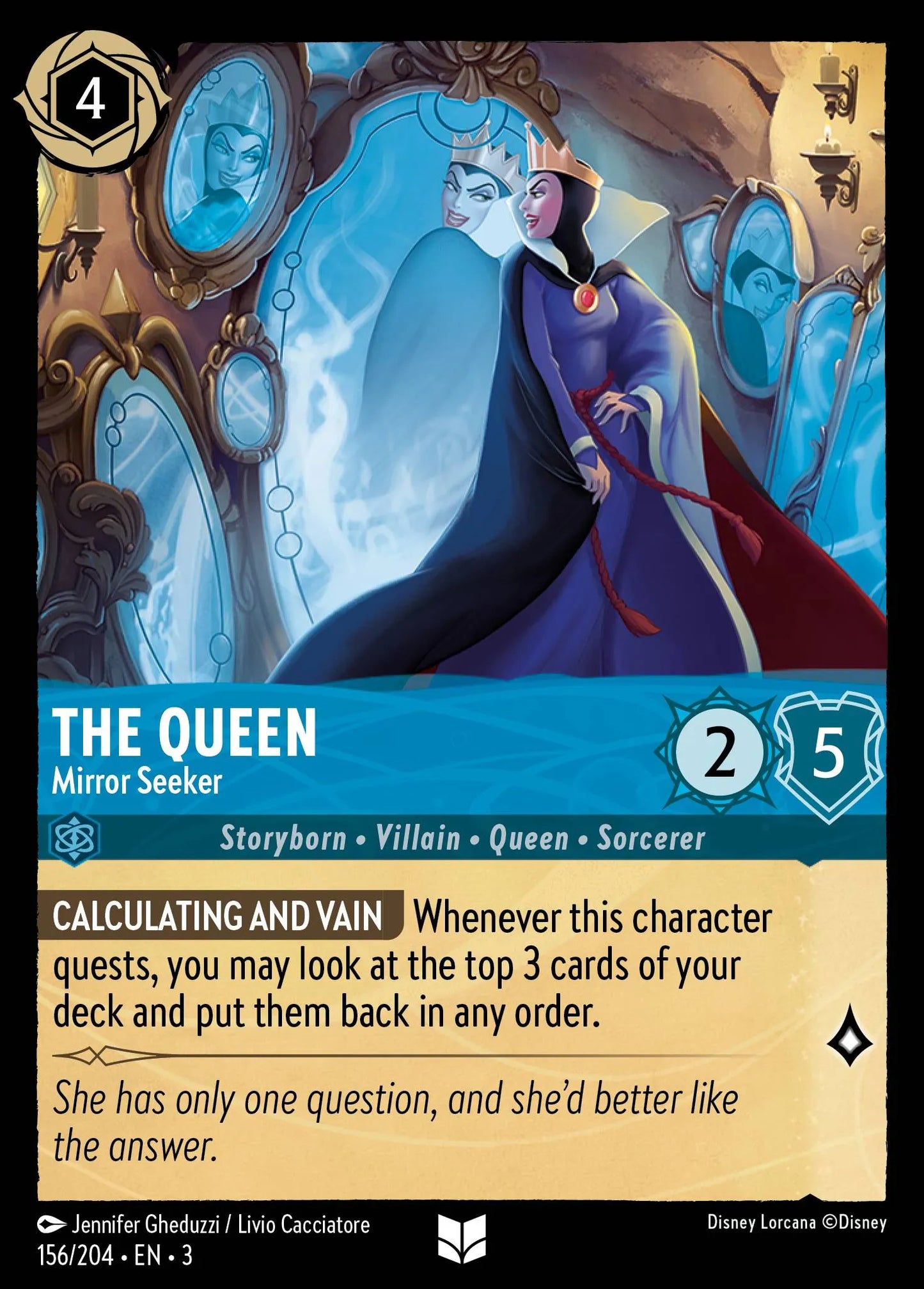 The Queen - Mirror Seeker | Into the Inklands #156 (Near Mint Foil) | Disney Lorcana Single Australia (Near Mint)