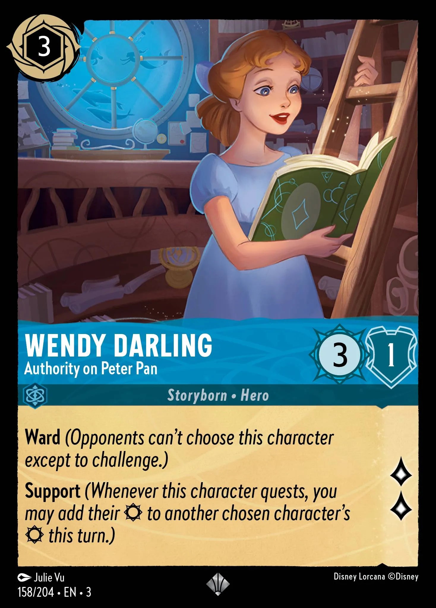 Wendy Darling - Authority on Peter Pan | Into the Inklands #158 (Near Mint) | Disney Lorcana Single Australia (Near Mint)